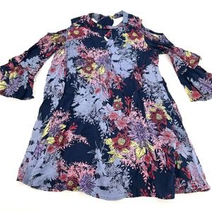 NWOT Angie Girls cold shoulders ruffles floral girl’s dress